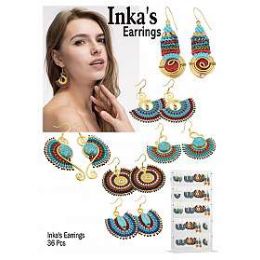 36 Pieces Inka Earrings - Earrings