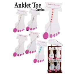 72 Wholesale Toe Combo Anklet
