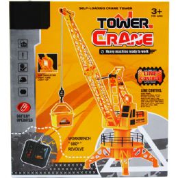 12 Wholesale 23.5" R/c Crane Tower W/680 Revolve Action In Color Box