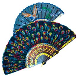 36 Wholesale Chinese Silk Fan 10"