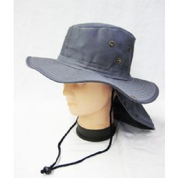 24 Wholesale Mens Boonie / Hiking Hat In Gray