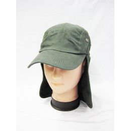 24 Wholesale Mens Boonie / Hiking Cap Hat In Olive