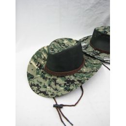 24 Wholesale Mens Cowboy Boonie Hat Digital Camo Green