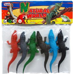 72 Wholesale Six Piece Plastic Crocodiles Play Set