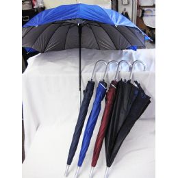 36 Wholesale Solid Color 2 Layer Uv Lined Umbrella