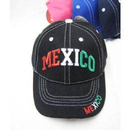 36 Pieces Mexico Kids Cap Assorted Colors - Kids Baseball Caps