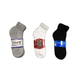 144 Wholesale Mens Diabetic Ankle Sock Size 9-11 In Black
