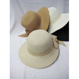 24 Pieces Ladies Summer Hat With Bow - Sun Hats