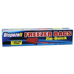48 Wholesale Freezer Bag 8 Count 1 Gallon Zip Quick