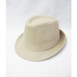36 Wholesale Beige Wool Fedora Hat