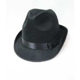 36 Wholesale Black Wool Fedora Hat