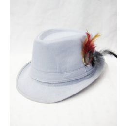 36 Wholesale White Fedora Hat With Feather