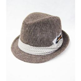 36 Wholesale Brown Fedora Hat
