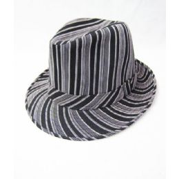 36 Wholesale Pinstripe Fedora Hat