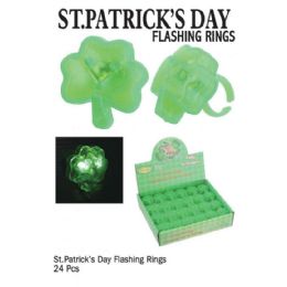 24 Pieces St. Patricks Day Flash Rings - St. Patricks