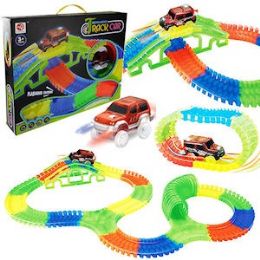 8 Wholesale 128 Piece Glow In The Dark Race Track Sets