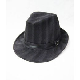 36 Wholesale Stripe Fedora Hat