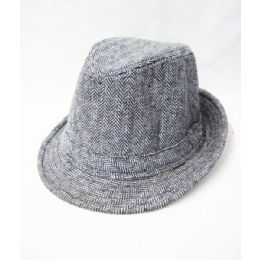 36 Pieces Grey Wool Fedora Hat - Fedoras, Driver Caps & Visor