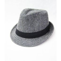 36 Pieces Grey Wool Fedora Hat - Fedoras, Driver Caps & Visor