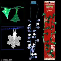 72 Pieces Flashing Christmas Necklaces - Necklace