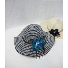 36 Pieces Straw Summer Ladies Sun Hat With Flower - Sun Hats