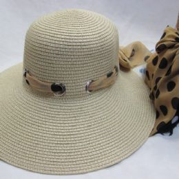 24 Pieces Ladies Summer Visor Sun Hat With Pulled Through Ribbon - Sun Hats