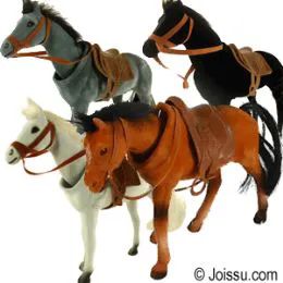 36 Wholesale Large Flocked Nodding Head Horse W/saddle.