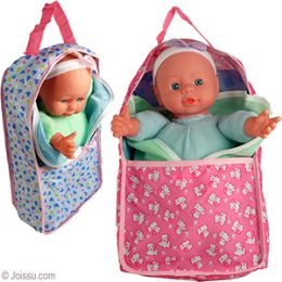 24 Wholesale Baby Dolls In Soft Carrier.