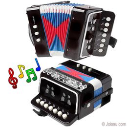 12 Units of Junior Accordion Musical Instrument - Black - Musical