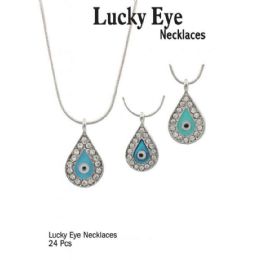 24 Pieces Lucky Eye Necklaces - Necklace
