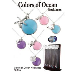 36 Pieces Colors Of Ocean Necklaces - Necklace