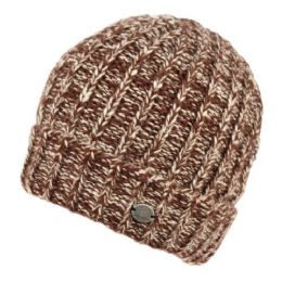 24 Pieces Chunky Two Tone Cable Knit Beanie With Sherpa Lining - Fashion Winter Hats
