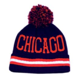 24 Pieces Pompolm Beanie Hats/chicago - Winter Beanie Hats