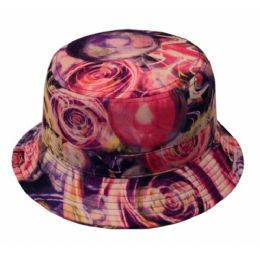 24 Wholesale Harricane Print Bucket Hats
