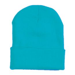 48 Pieces Ski Beanie In Torquoise - Winter Beanie Hats