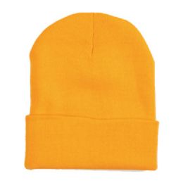 48 Pieces Ski Beanie In Gold - Winter Beanie Hats