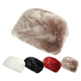 24 Pieces Faux Fur Pillbox Hats - Fashion Winter Hats