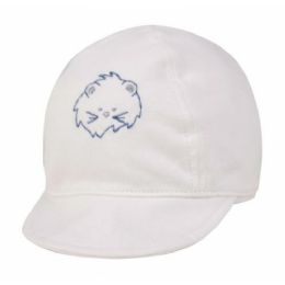 24 Bulk White Cotton Baby Cap