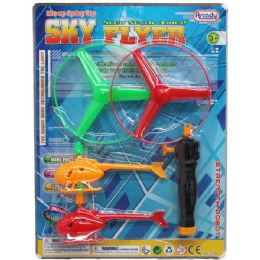 48 Wholesale 5 Piece Pull A Line Helicopter Play Set