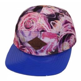 12 Wholesale Galaxy Print Five Panel Caps Assorted