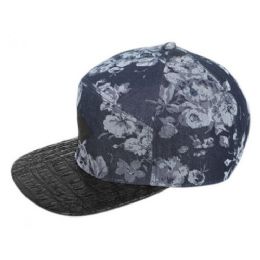 12 Wholesale Floral Print Five Panel Cap Assorted