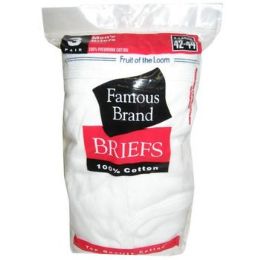 180 Wholesale Famous Brand Mens White Briefs