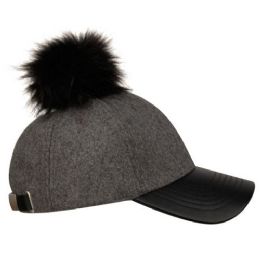 24 Pieces Wool Blend Cap With Pom Pom - Fashion Winter Hats