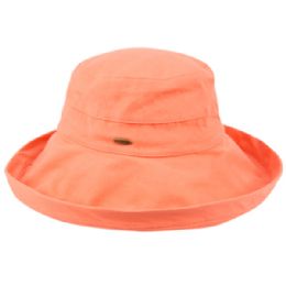 12 Wholesale Cotton Canvas Sun Cloche Hats In Light Coral