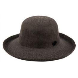 12 Pieces Wide Brim Sun Bucket Hats In Gray - Sun Hats