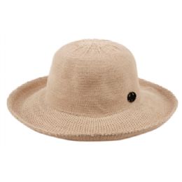 12 Wholesale Wide Brim Sun Bucket Hats In Khaki