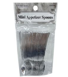 96 Pieces 20PC PLASTIC SILVER SPOONS - Plastic Dinnerware