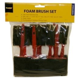 48 Units of 10 Piece Foam Brush Set - Hardware Shop Equipment