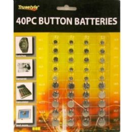 48 Wholesale 40pc Button Batteries 8x7 in