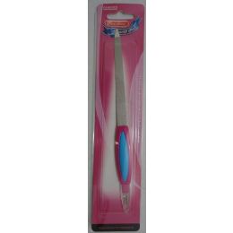 144 Wholesale CushioneD-Grip Nail File With Cuticle Trimmer/pusher